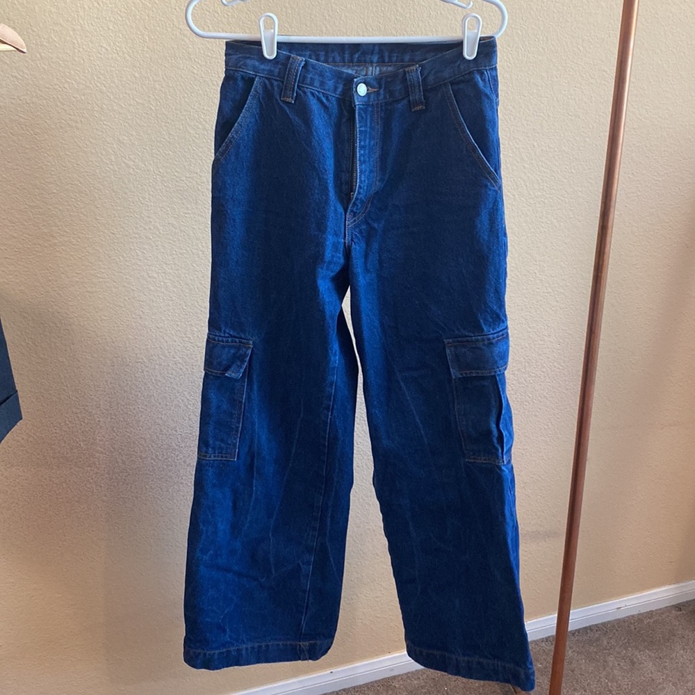 J. Galt wide leg denim cargo pants